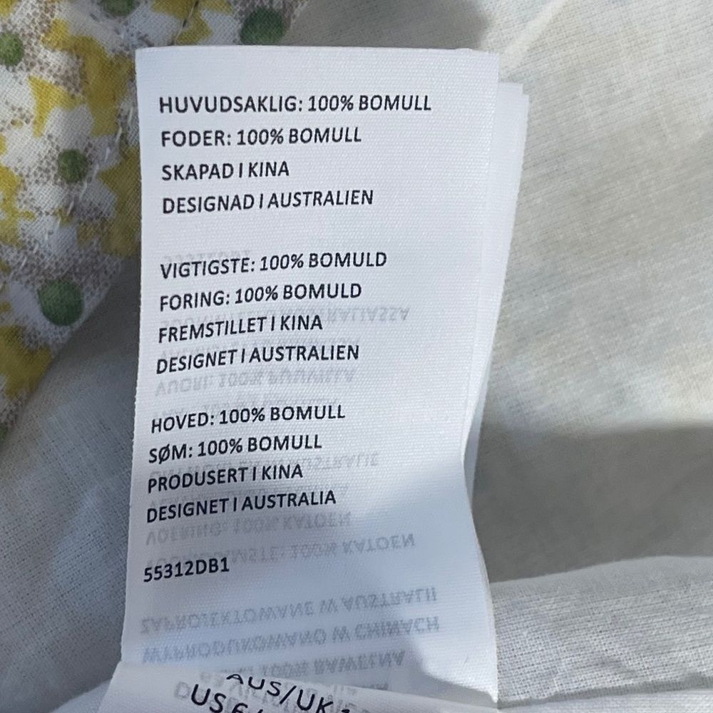 Bardot Lucinta Yellow‎ Floral Puff Sleeve Mini Dress Sz 6/S - Picture 10 of 12